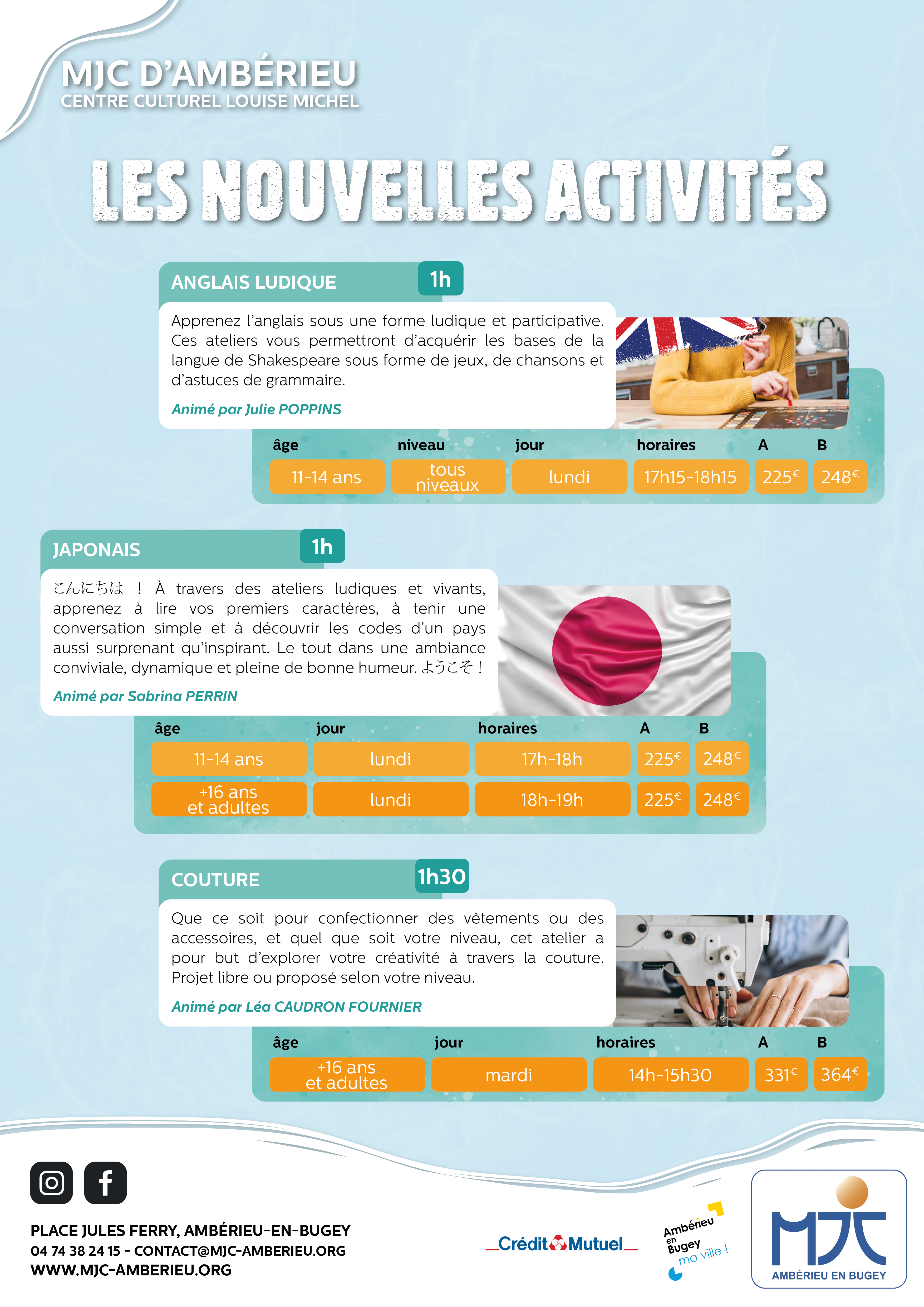 Nouvelles activités
